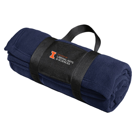 UIUC LAS: Fleece Blanket with Carrying Strap